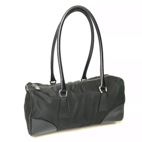 Prada Handbags - PRADA Purse bag black Nylon and leather GUC AUTH